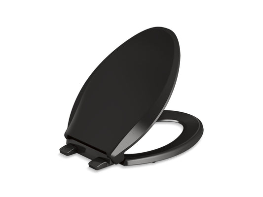 KOHLER K-4636-RL-7 Cachet Readylatch Quiet-Close Elongated Toilet Seat In Black Black