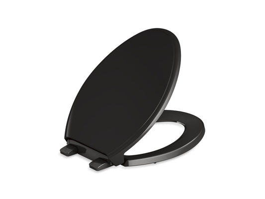 KOHLER K-4733-RL-7 Glenbury Readylatch Quiet-Close Elongated Toilet Seat In Black Black