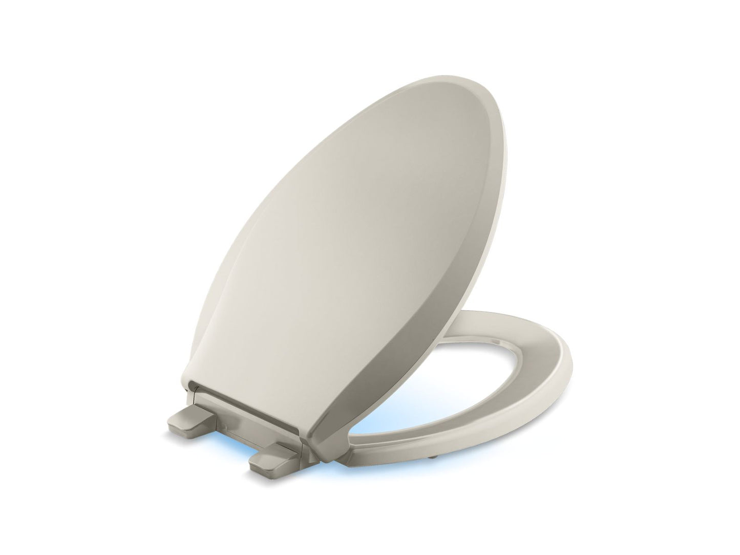 KOHLER K-75796-RL-G9 Cachet Nightlight Readylatch Quiet-Close Elongated Toilet Seat In Sandbar