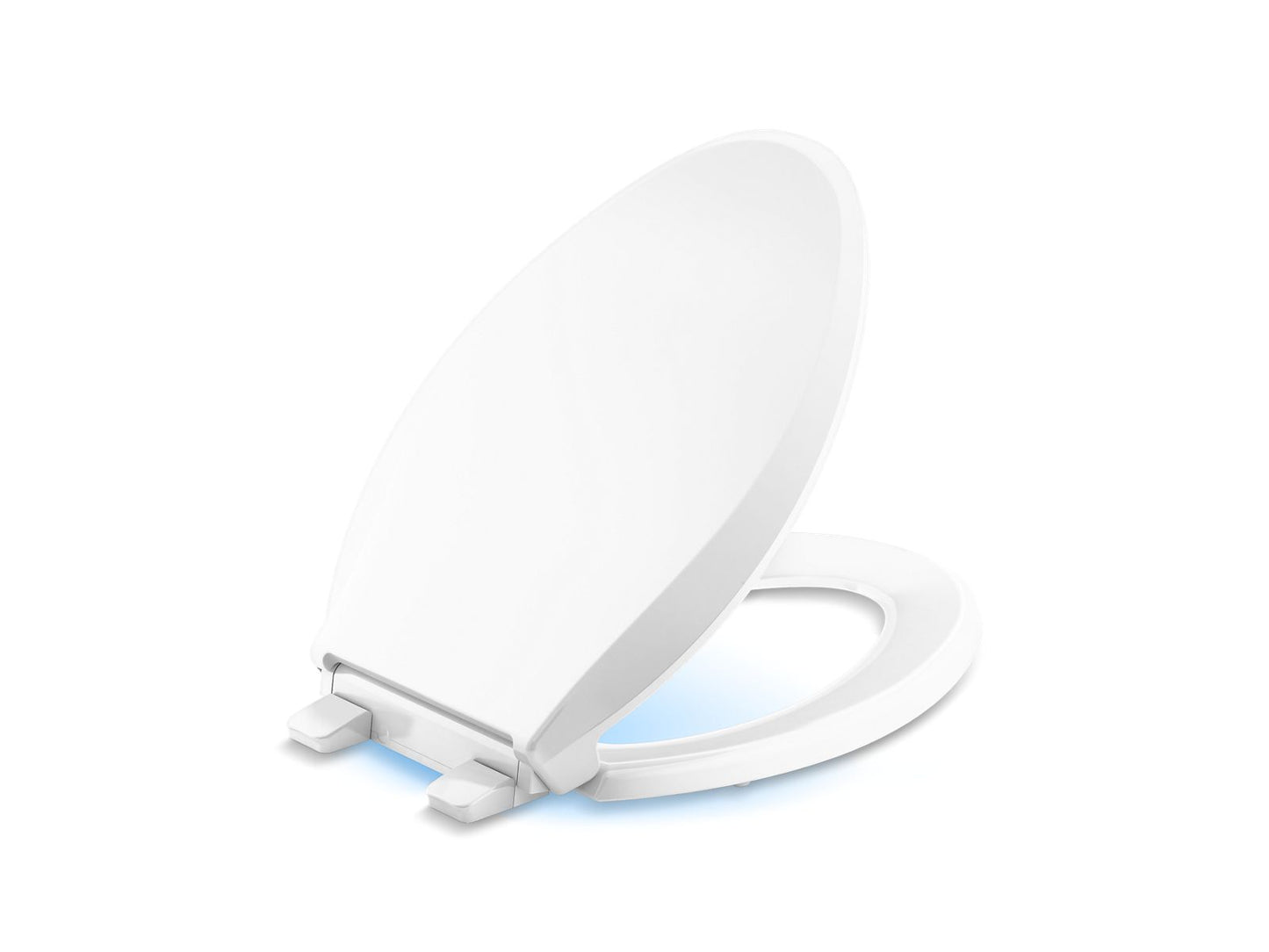 KOHLER K-75796-RL-0 Cachet Nightlight Readylatch Quiet-Close Elongated Toilet Seat In White