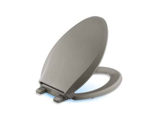 KOHLER K-75796-RL-K4 Cachet Nightlight Readylatch Quiet-Close Elongated Toilet Seat In Cashmere