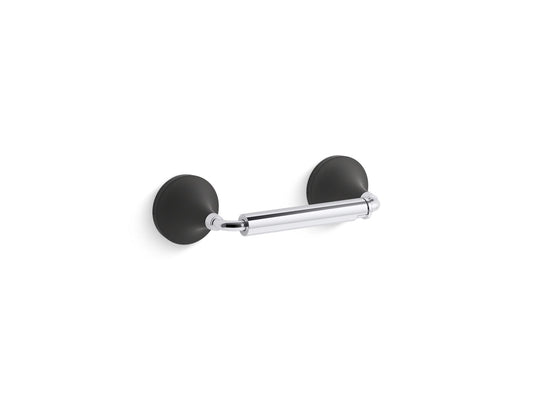 KOHLER K-27429-CBL Tone Pivoting Toilet Paper Holder In Polished Chrome with Matte Black