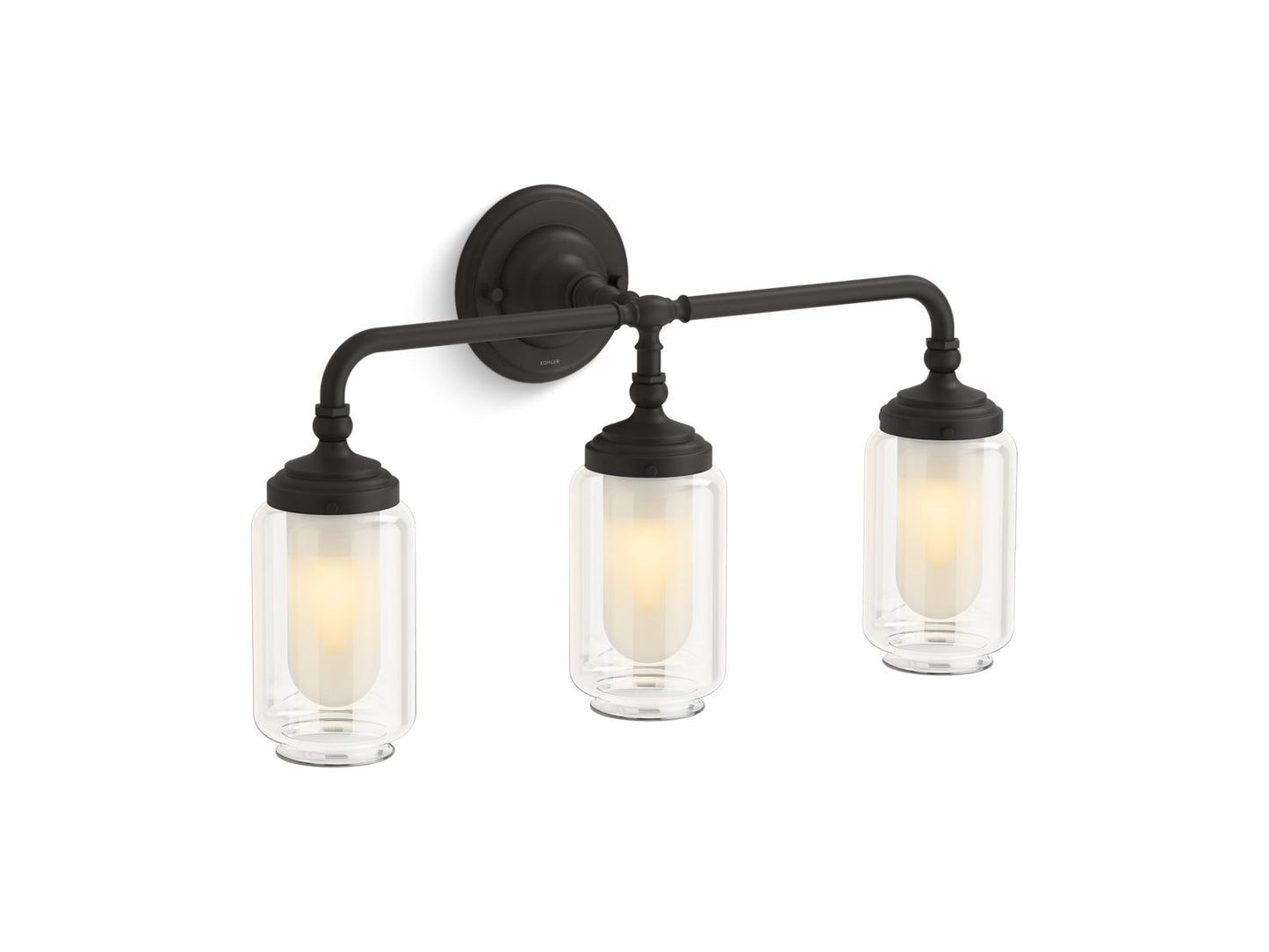 KOHLER K-32806-SC03-BLL Artifacts Three-Light Sconce In Matte Black