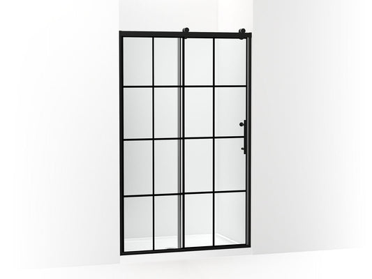 KOHLER K-702254-10G79-BL Rely 77" H Sliding Shower Door With 3/8"-Thick Glass In Matte Black