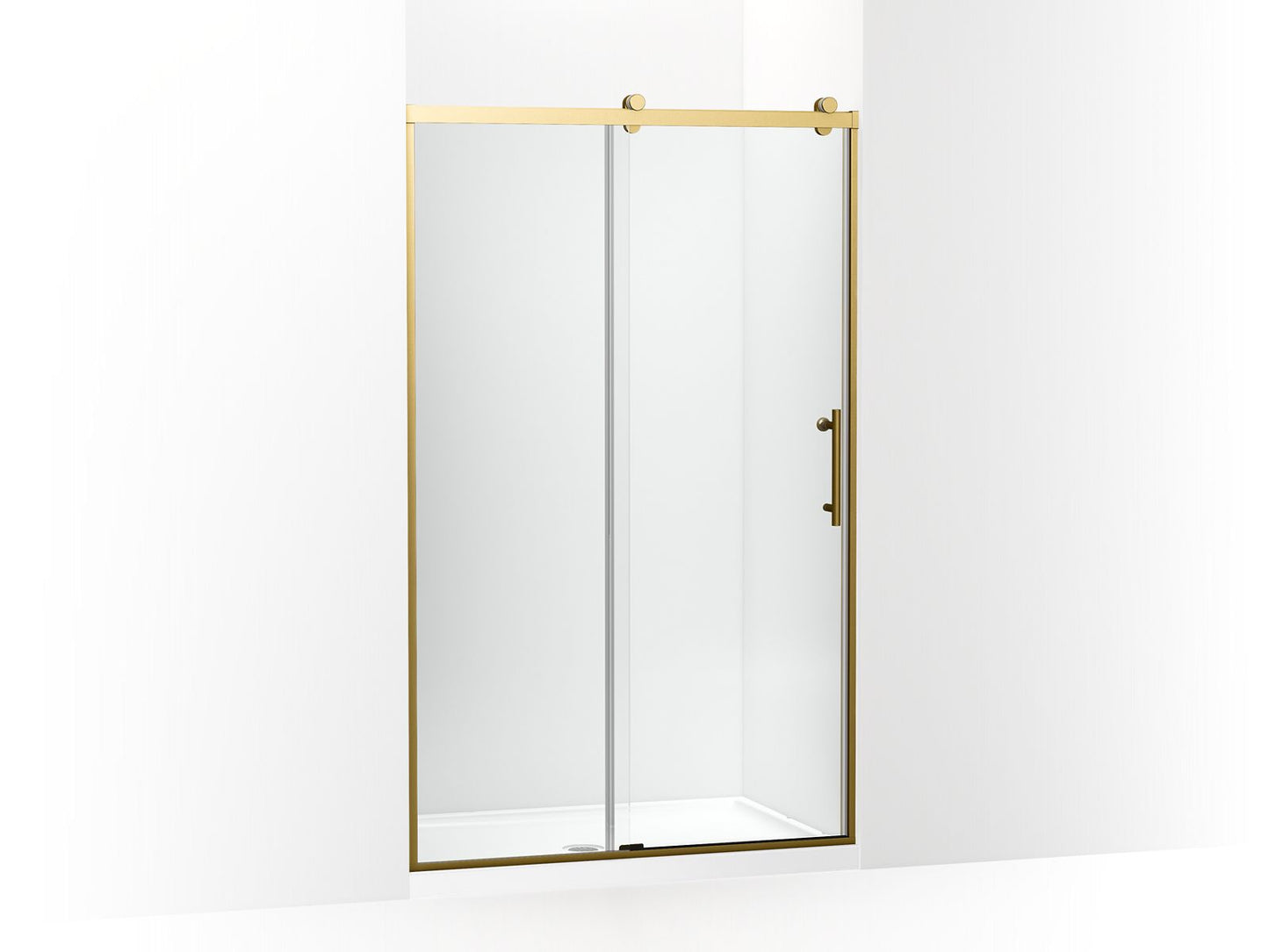 KOHLER K-702254-10L-2MB Rely 77" H Sliding Shower Door With 3/8"-Thick Glass In Vibrant Brushed Moderne Brass