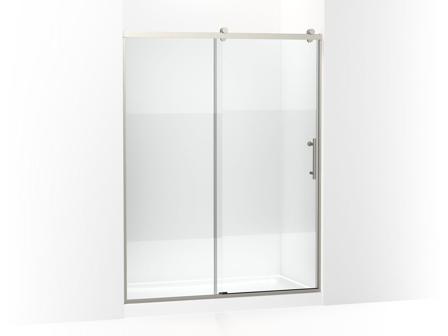 KOHLER K-702256-10G81-BNK Rely 77" H Sliding Shower Door With 3/8"-Thick Glass In Anodized Brushed Nickel