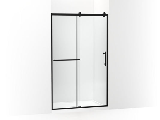 KOHLER K-709082-10L-BL Rely 77" H Sliding Shower Door With 3/8"-Thick Glass In Matte Black