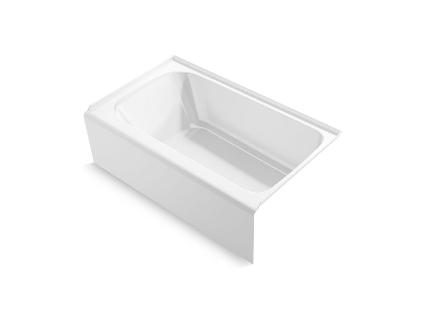 Kohler K-25832-RA-0 Avec 60 In. X 36 In. Alcove Bath, Right Drain In White