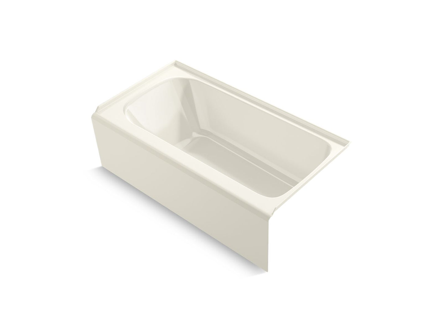 Kohler K-25831-RA-96 Avec 60 In. X 32 In. Alcove Bath, Right Drain In Biscuit