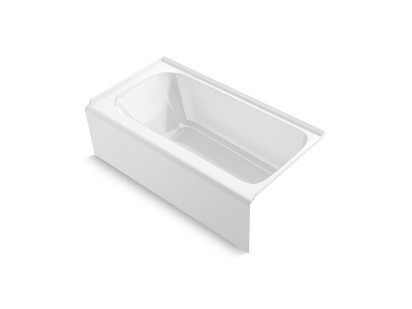 Kohler K-25831-RA-0 Avec 60 In. X 32 In. Alcove Bath, Right Drain In White