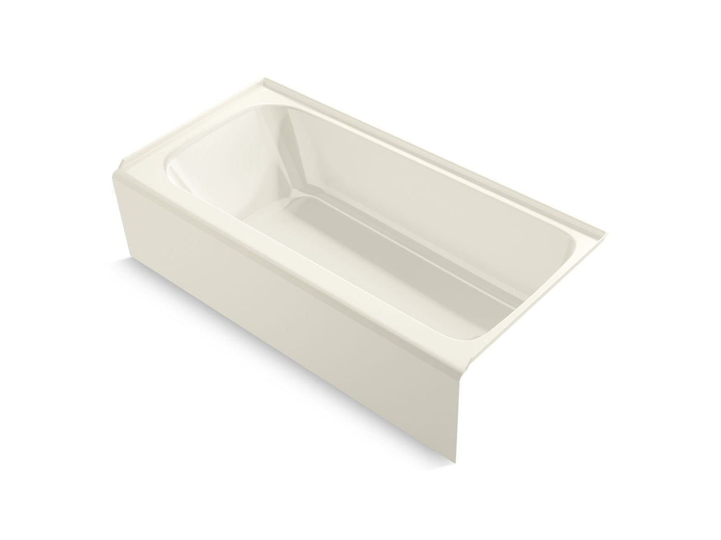 Kohler K-25834-RA-96 Avec 72 In. X 36 In. Alcove Bath, Right Drain In Biscuit