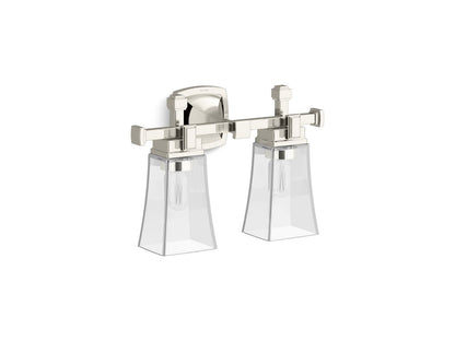 KOHLER K-31756-SC02-SNL Riff Two-light sconce - Polished Nickel