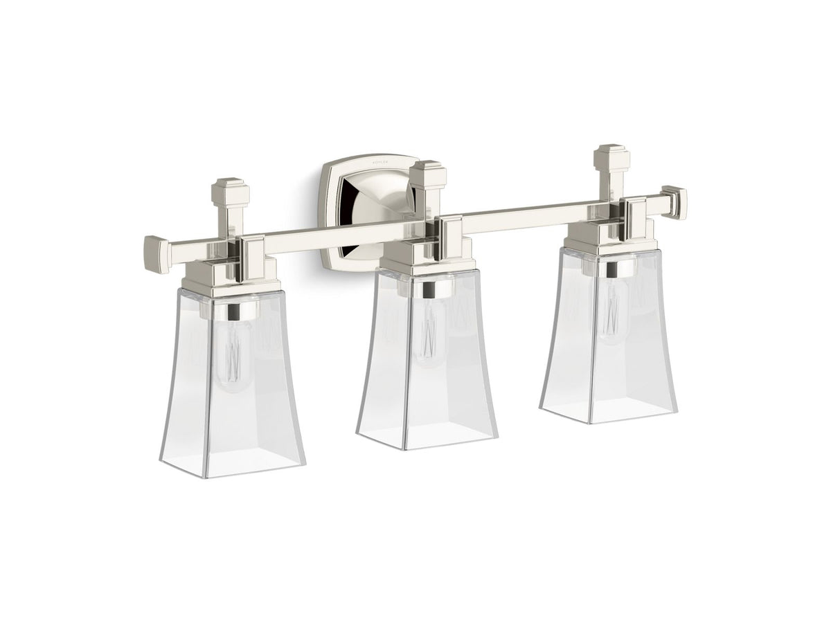 KOHLER K-31757-SC03-SNL Riff Three-Light Sconce - Polished Nickel