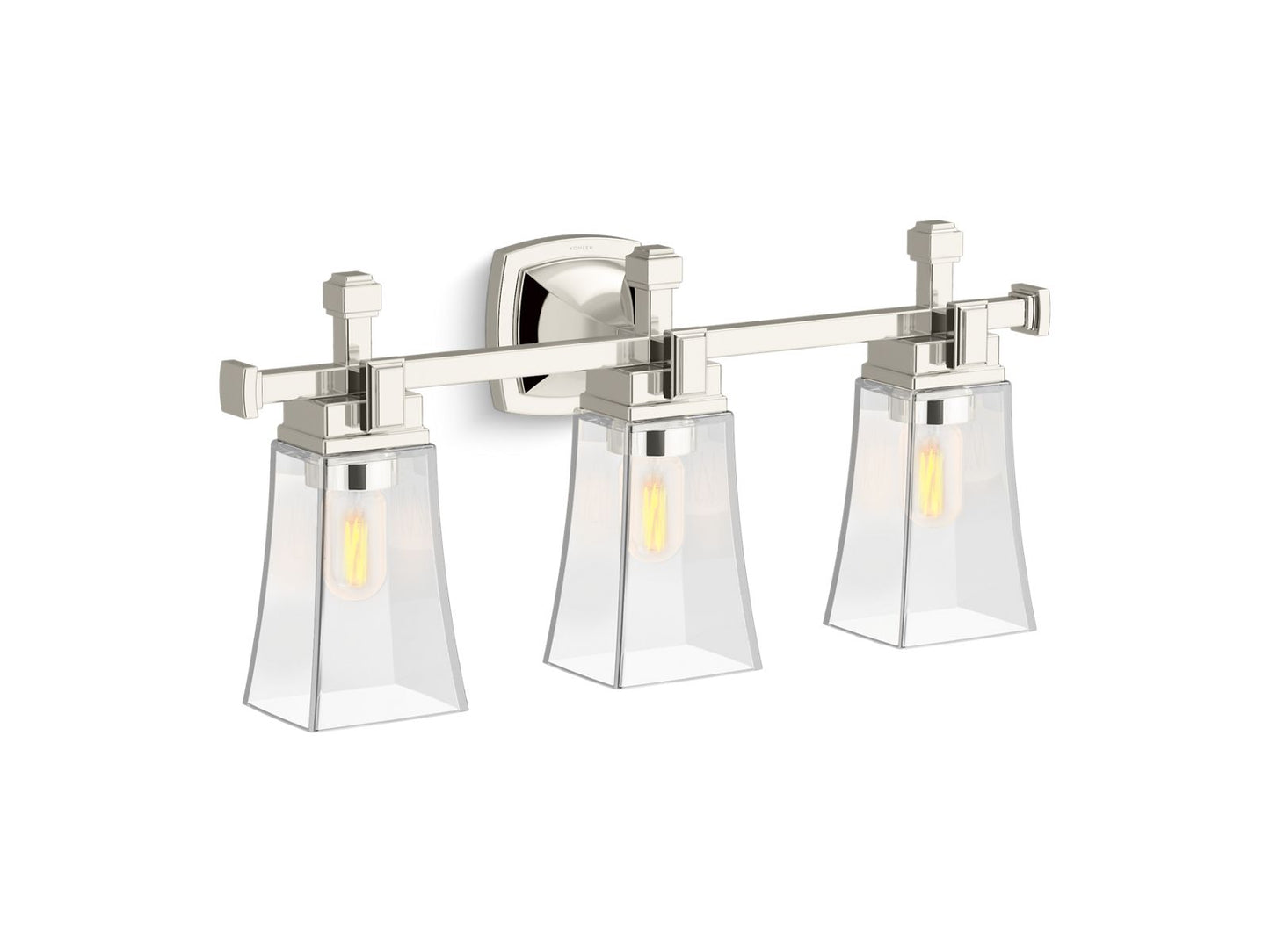 KOHLER K-31757-SC03-SNL Riff Three-Light Sconce In Polished Nickel