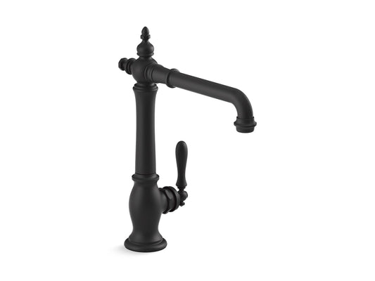 KOHLER K-99266-BL Artifacts Single-Handle Kitchen Sink Faucet In Matte Black