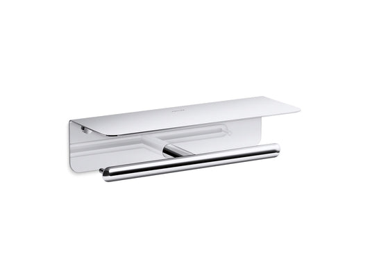 KOHLER K-29224-CP Kumin Covered Double Toilet Paper Holder In Polished Chrome