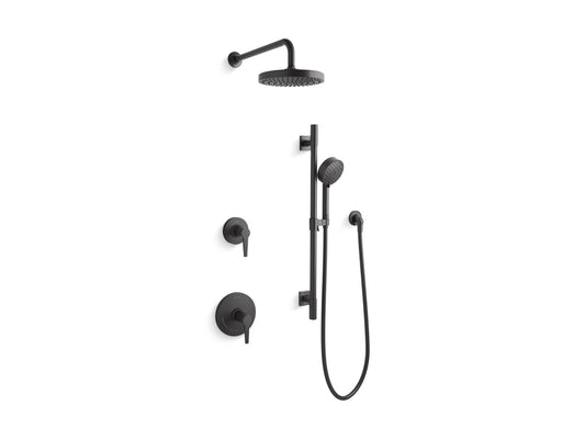 KOHLER K-26914-G-BL Awaken Showering Kit, 1.75 Gpm In Matte Black