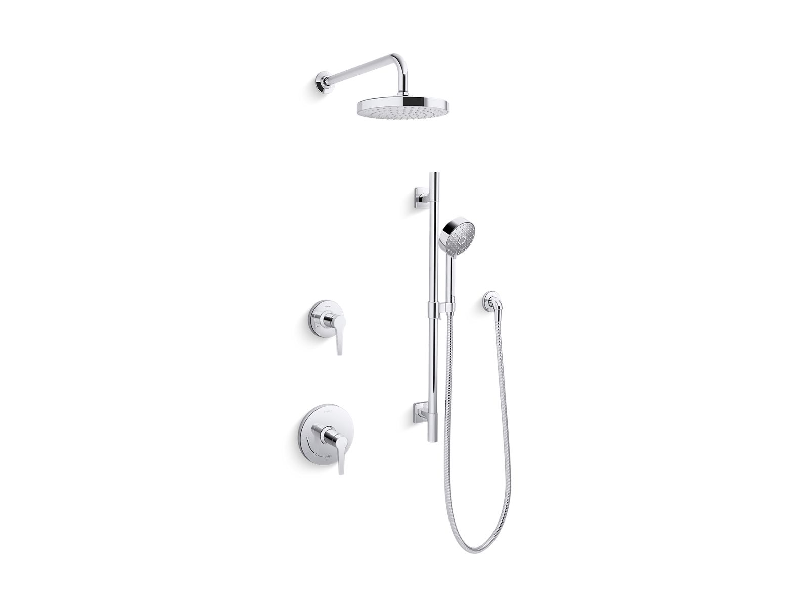 KOHLER Awaken Showering kit, 2.5 gpm - Matte Black, K-26914-Y-BL