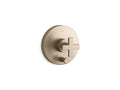 KOHLER K-T73117-3-BV Composed Rite-Temp Valve Trim With Push-Button Diverter And Cross Handle - Vibrant Brushed Bronze