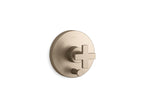 KOHLER K-T73117-3-BV Composed Rite-Temp Valve Trim With Push-Button Diverter And Cross Handle - Vibrant Brushed Bronze