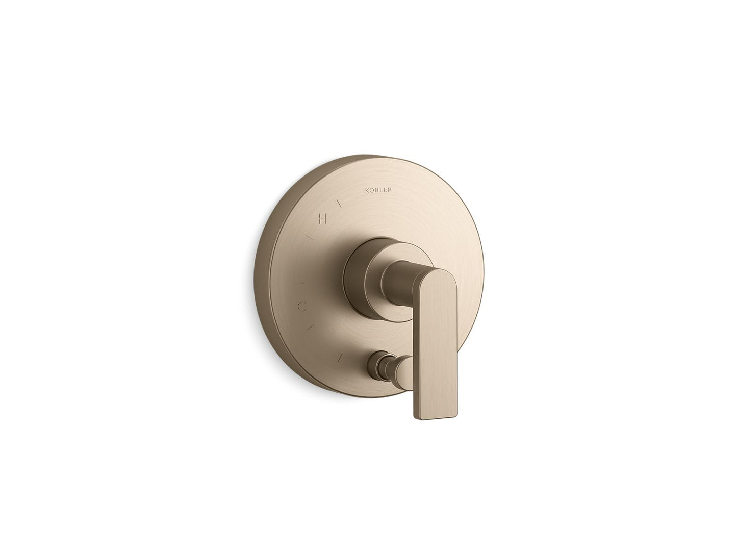 KOHLER K-T73117-4-BV Composed Rite-Temp Valve Trim With Push-Button Diverter And Lever Handle In Vibrant Brushed Bronze