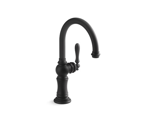 KOHLER K-99264-BL Artifacts Single-Handle Kitchen Sink Faucet In Matte Black