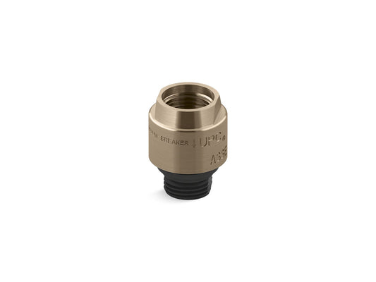 KOHLER K-9660-BV Persona Vacuum breaker, 1/2" x 1/2" - Vibrant Brushed Bronze
