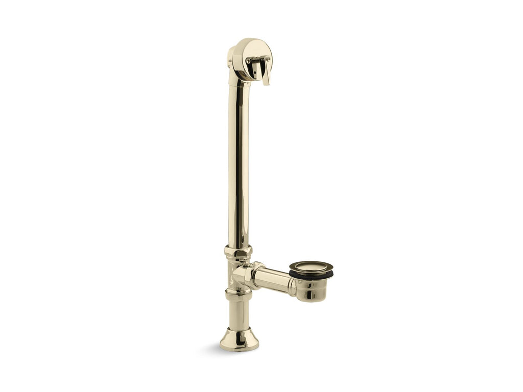 KOHLER K-7178-AF Iron Works Decorative 1-1/2" Adjustable Pop-Up Bath Drain For 5' Whirlpool With Tailpiece - Vibrant French Gold