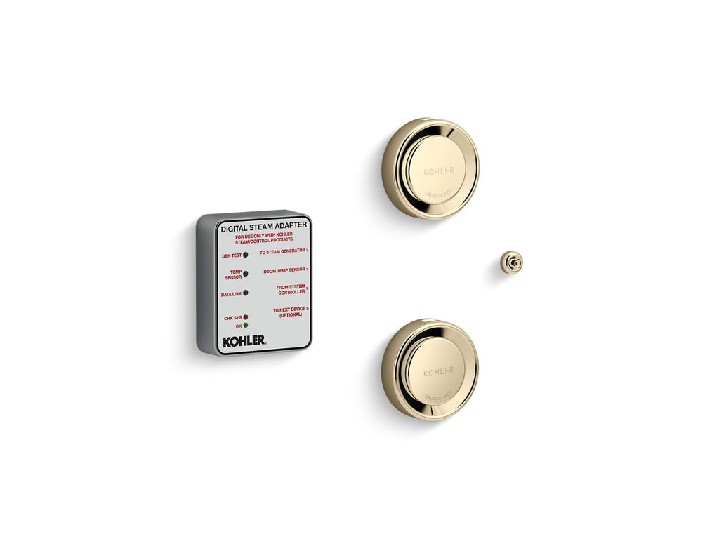 KOHLER K-5549-K1-AF Invigoration Series Tandem Digital Steam Adapter Kit - Vibrant French Gold