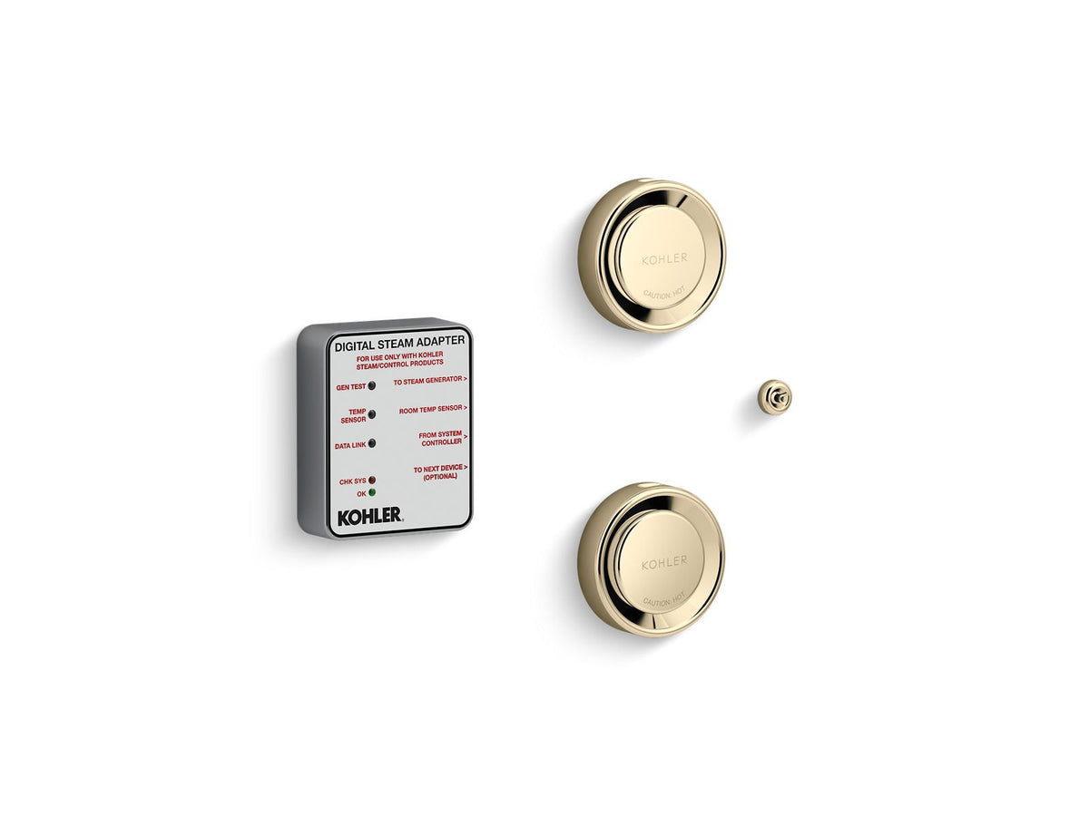 KOHLER K-5549-K1-AF Invigoration Series Tandem Digital Steam Adapter Kit - Vibrant French Gold
