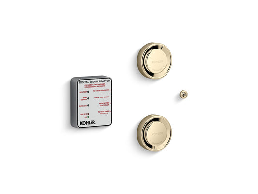 KOHLER K-5549-K1-AF Invigoration Series Tandem digital steam adapter kit - Vibrant French Gold