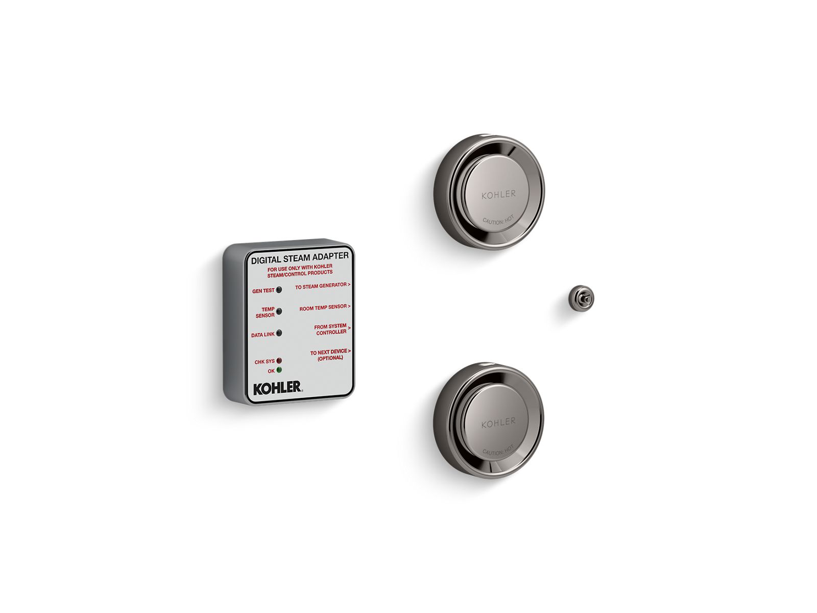 KOHLER K-5549-K1-TT Invigoration Series Tandem Digital Steam Adapter Kit - Vibrant Titanium