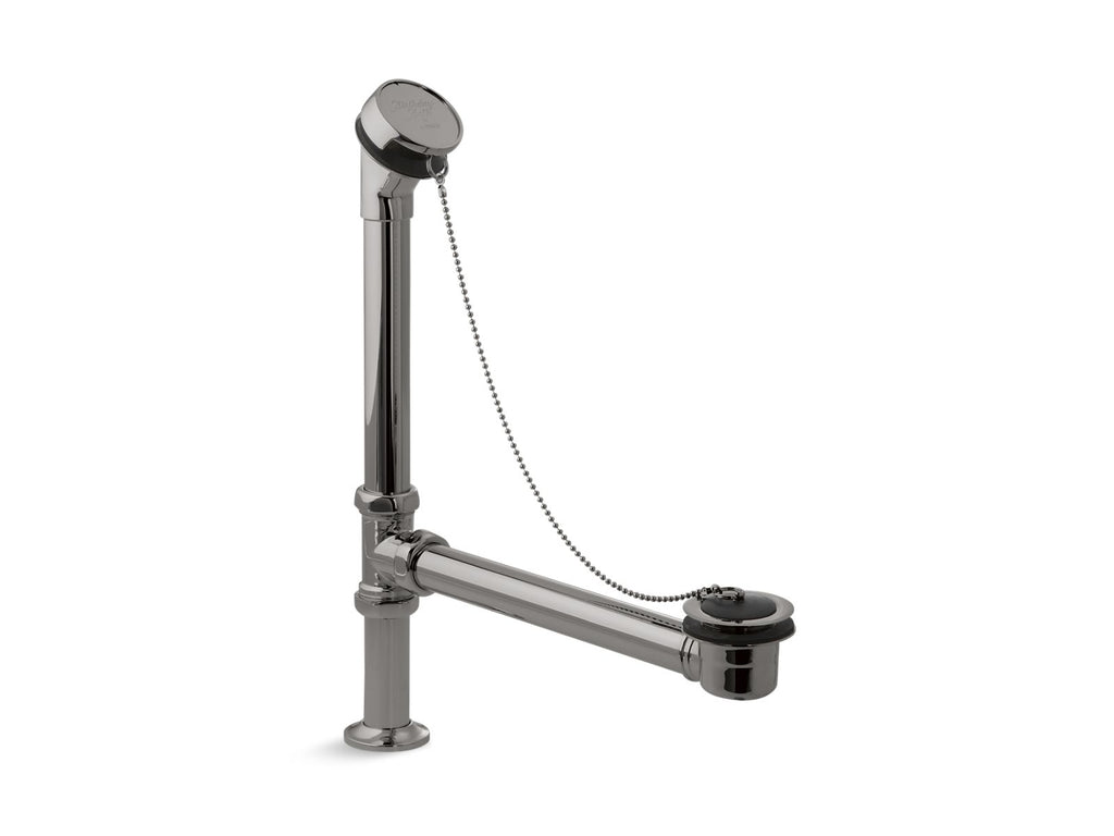 KOHLER K-106-TT Antique Bath Drain, Chain And Rubber Stopper - Vibrant Titanium