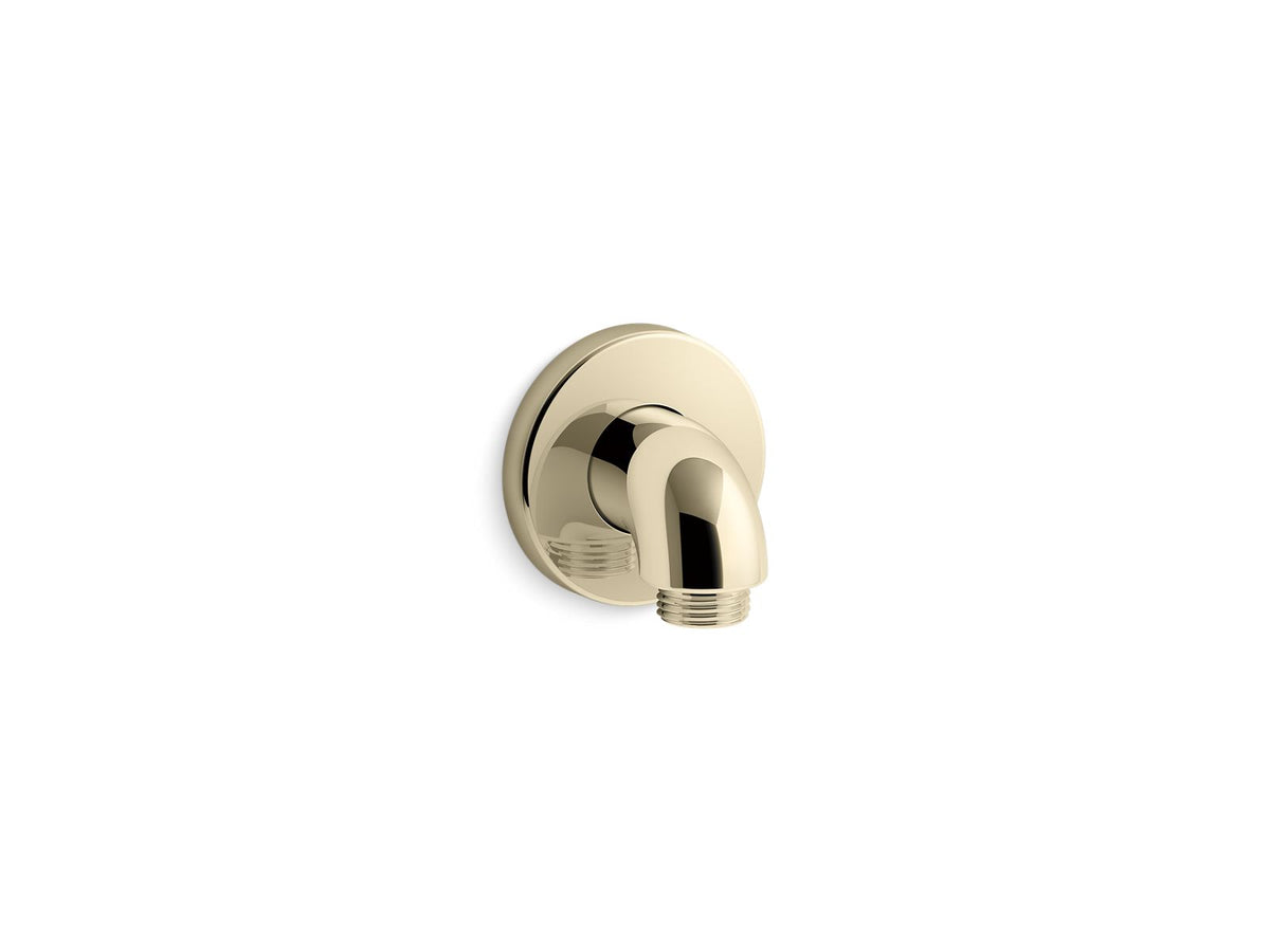 KOHLER K-22172-AF Purist Stillness Wall-Mount Supply Elbow With Check Valve - Vibrant French Gold