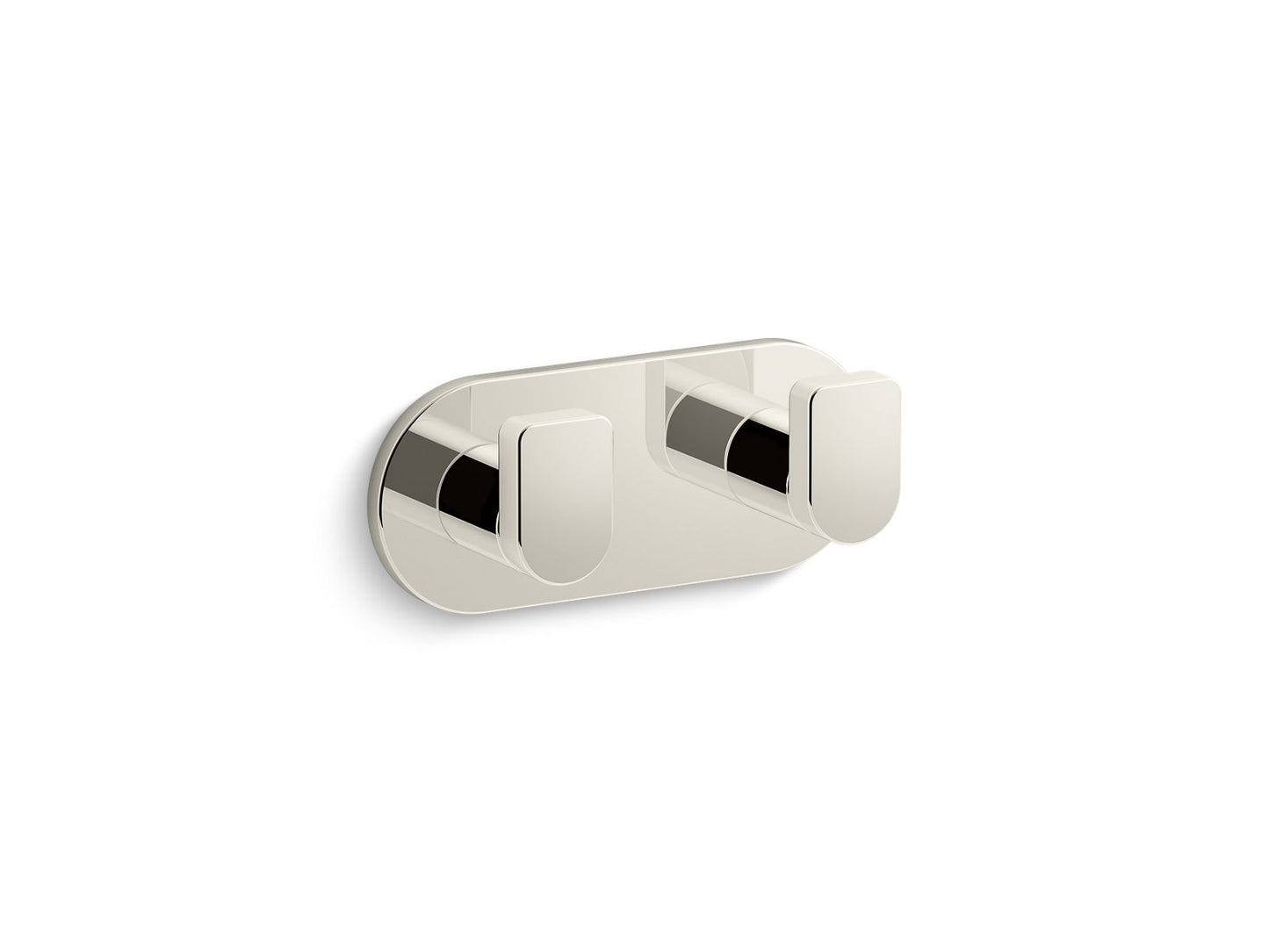 KOHLER K-73146-SN Composed Double Robe Hook In Vibrant Polished Nickel