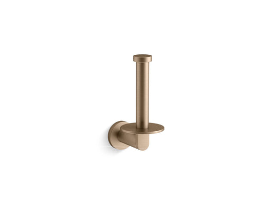 KOHLER K-73148-BV Composed Vertical Toilet Paper Holder In Vibrant Brushed Bronze