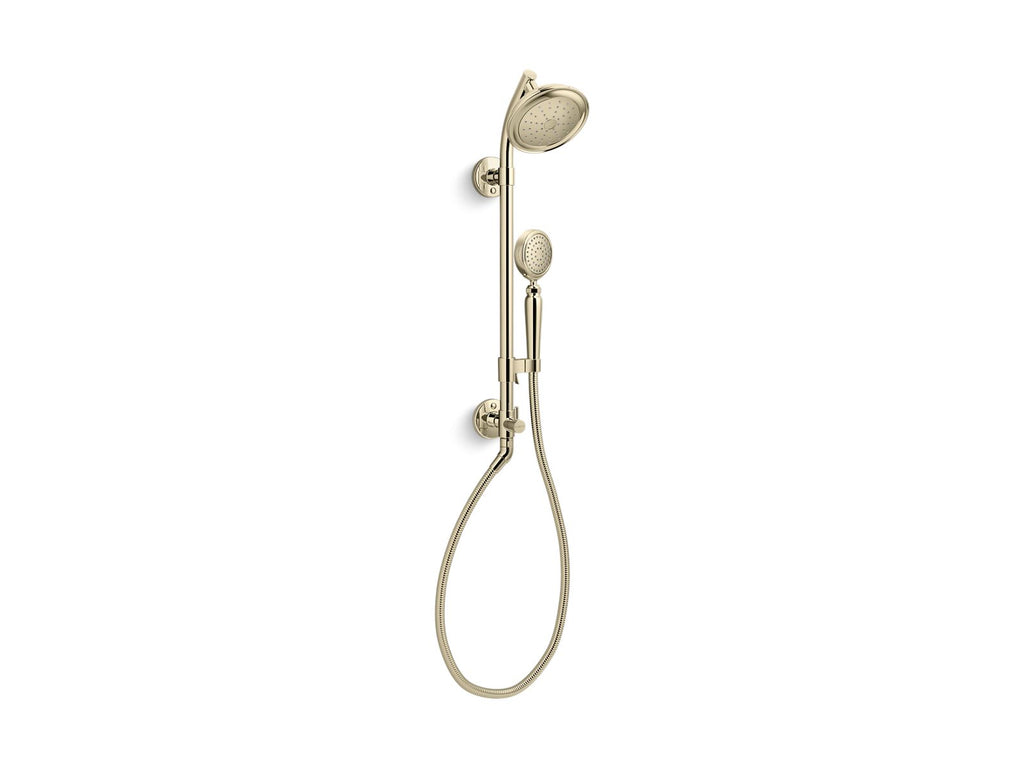 KOHLER K-76472-G-AF Artifacts Hydrorail-S Shower Column Kit, 1.75 Gpm - Vibrant French Gold