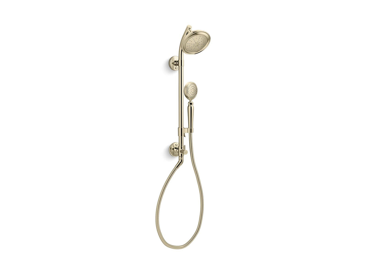 KOHLER K-76472-G-AF Artifacts Hydrorail-S Shower Column Kit, 1.75 Gpm - Vibrant French Gold