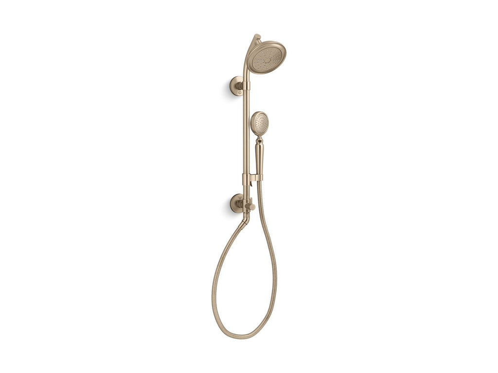KOHLER K-76472-G-BV Artifacts Hydrorail-S Shower Column Kit, 1.75 Gpm - Vibrant Brushed Bronze