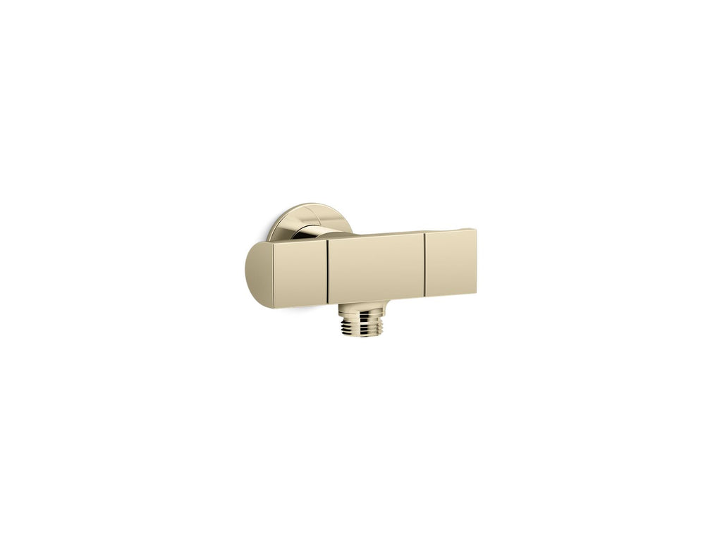 KOHLER K-98355-AF Exhale Wall-Mount Handshower Holder With Supply Elbow And Volume Control - Vibrant French Gold