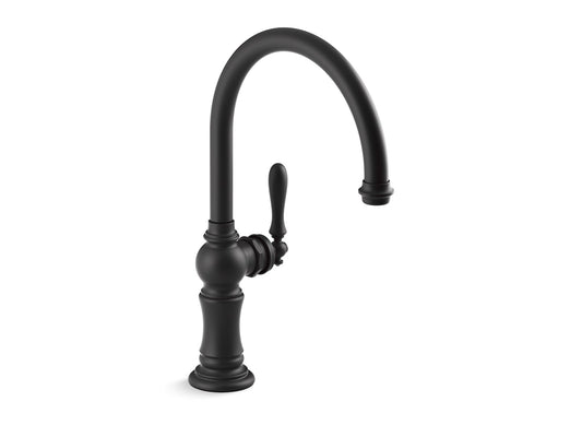 KOHLER K-99263-BL Artifacts Single-Handle Kitchen Sink Faucet In Matte Black