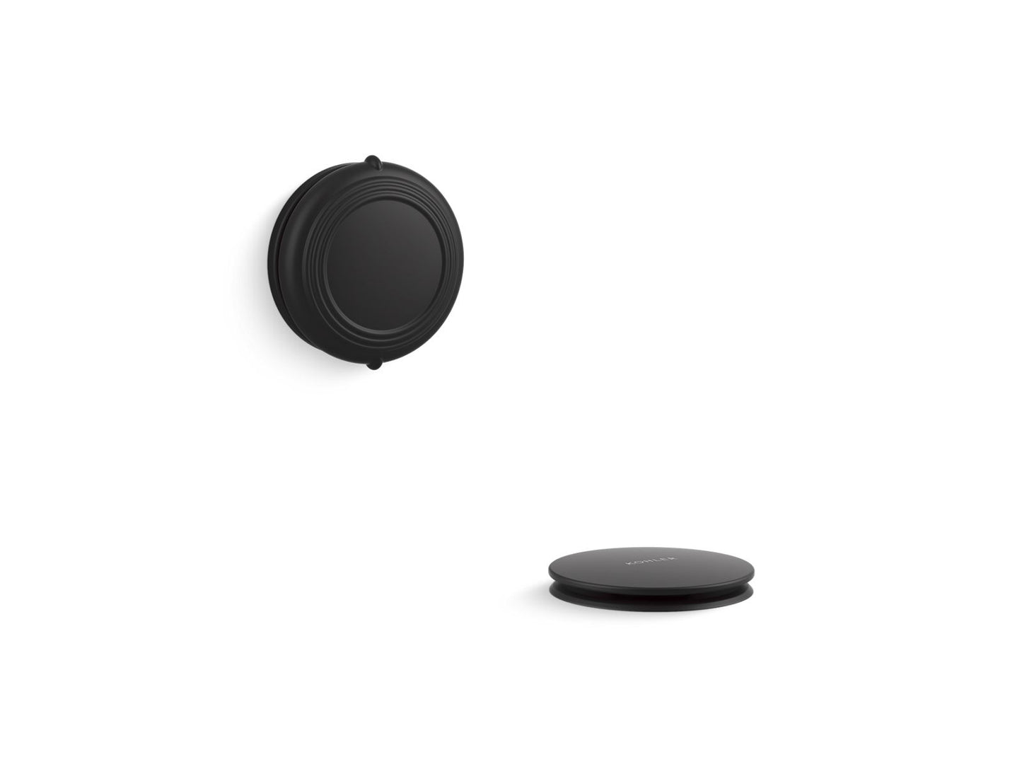 KOHLER K-T37393-BL Pureflo Traditional Rotary-Turn Bath Drain Trim In Matte Black