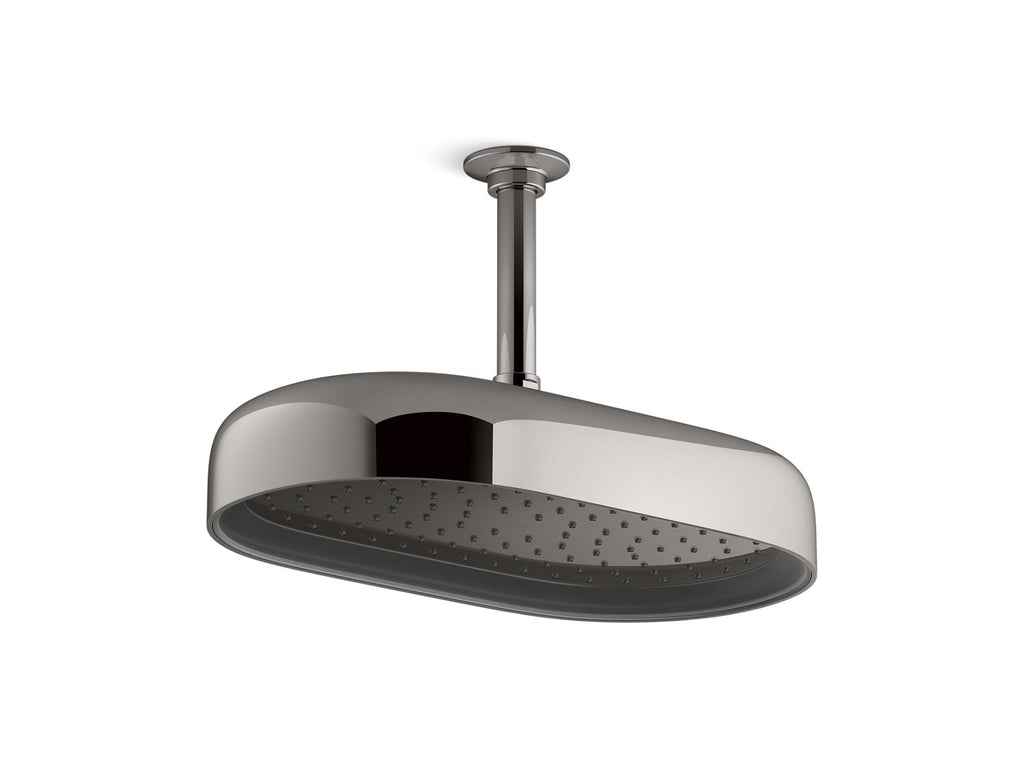 KOHLER K-26294-TT Statement Oblong 14" Single-Function Rainhead, 2.5 Gpm - Vibrant Titanium