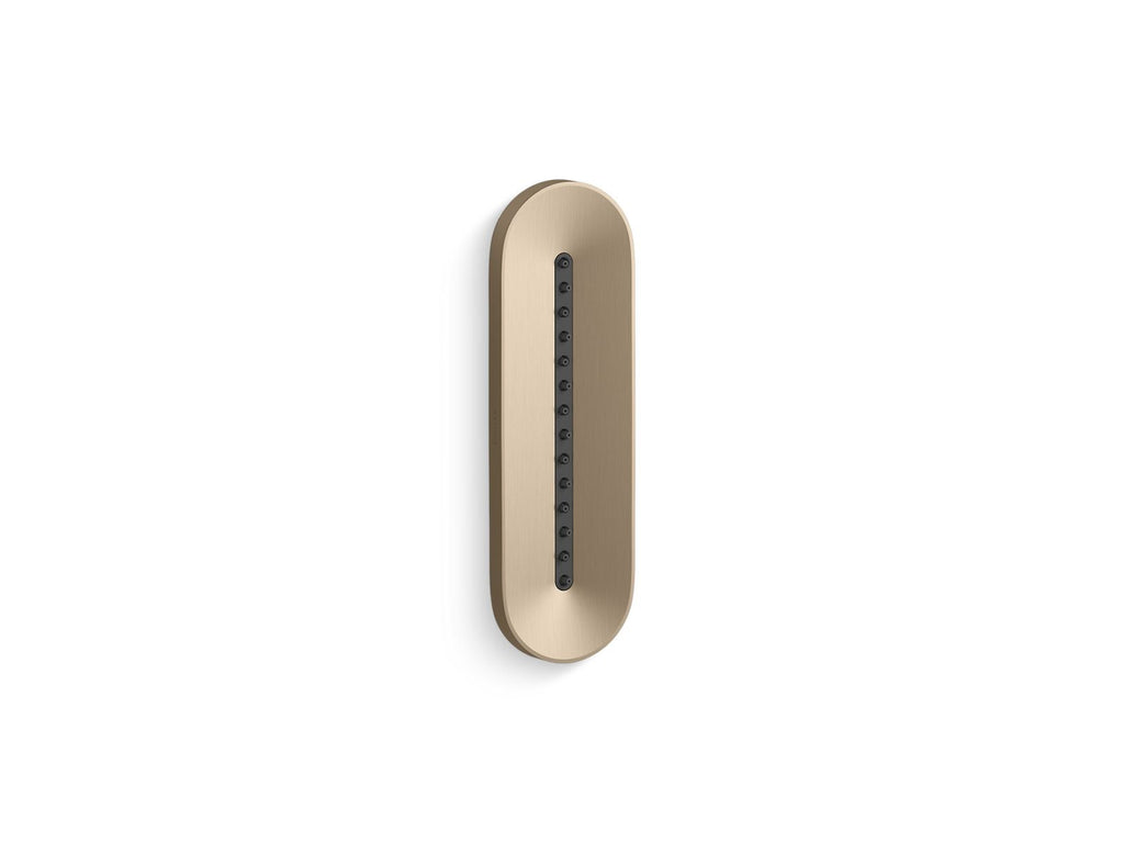 KOHLER K-26300-G-BV Statement Oblong Vichy Single-Function Body Spray, 1.75 Gpm - Vibrant Brushed Bronze