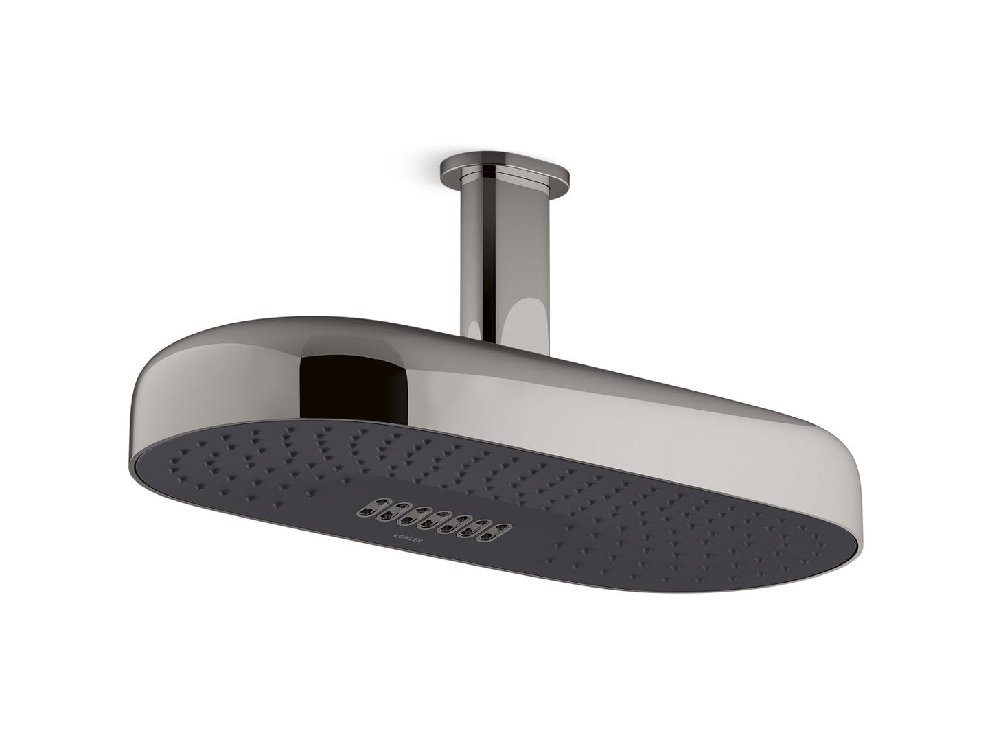 KOHLER K-26297-TT Statement Oblong 18" Two-Function Rainhead, 2.5 Gpm In Vibrant Titanium