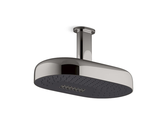 KOHLER K-26295-TT Statement Oblong 14" Two-Function Rainhead, 2.5 Gpm In Vibrant Titanium