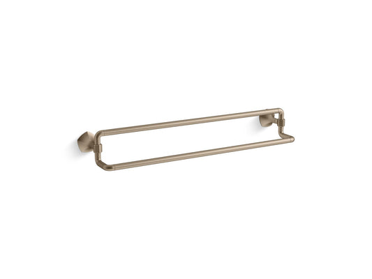 KOHLER K-27062-BV Occasion 24" Double Towel Bar In Vibrant Brushed Bronze