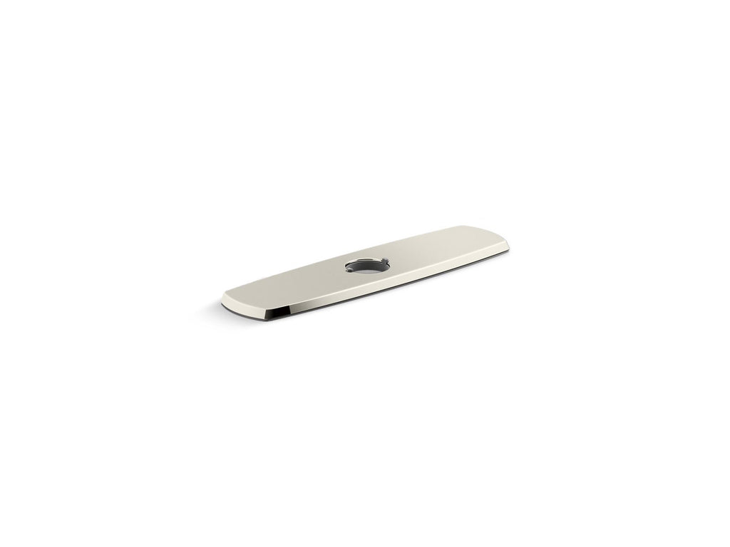 KOHLER K-22071-SN Graze Three-Hole Kitchen Faucet Escutcheon - Vibrant Polished Nickel