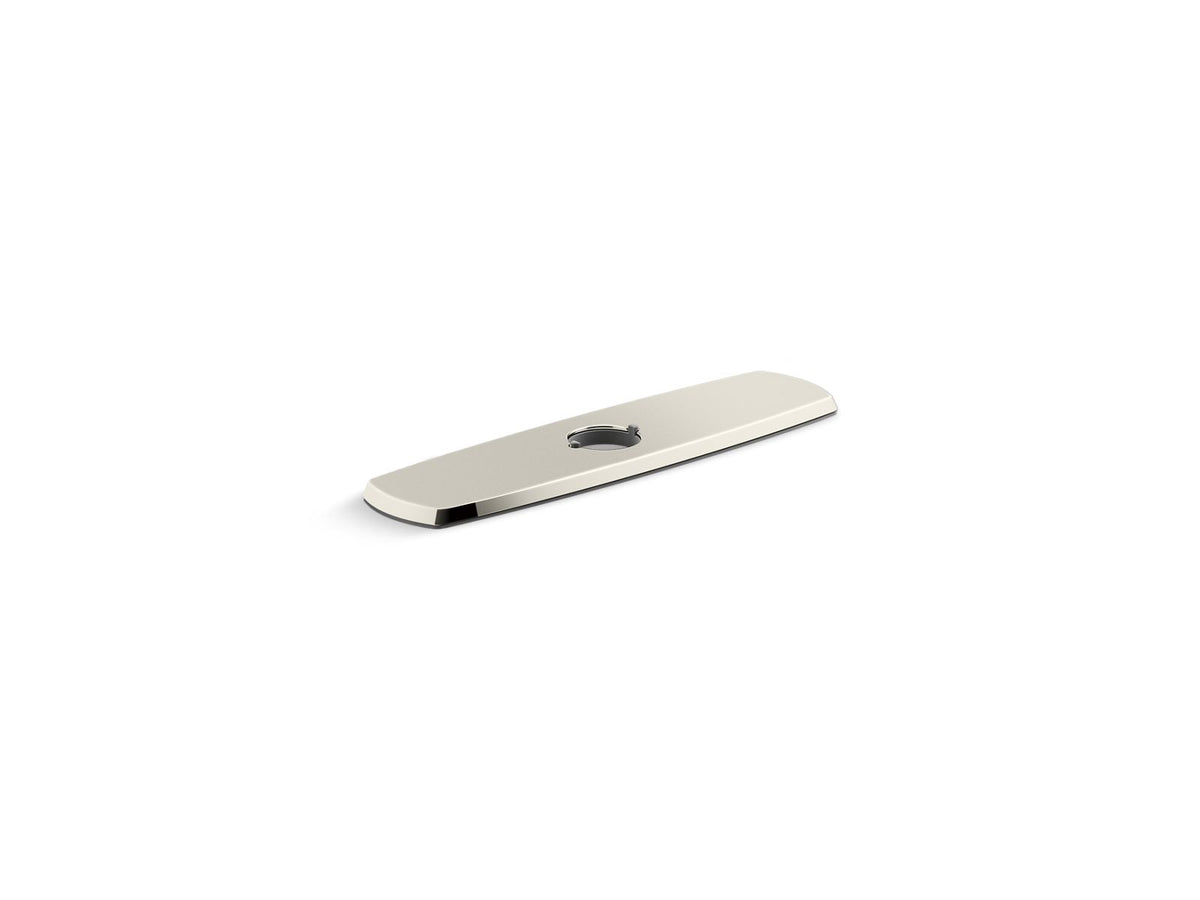 KOHLER K-22071-SN Graze Three-Hole Kitchen Faucet Escutcheon - Vibrant Polished Nickel