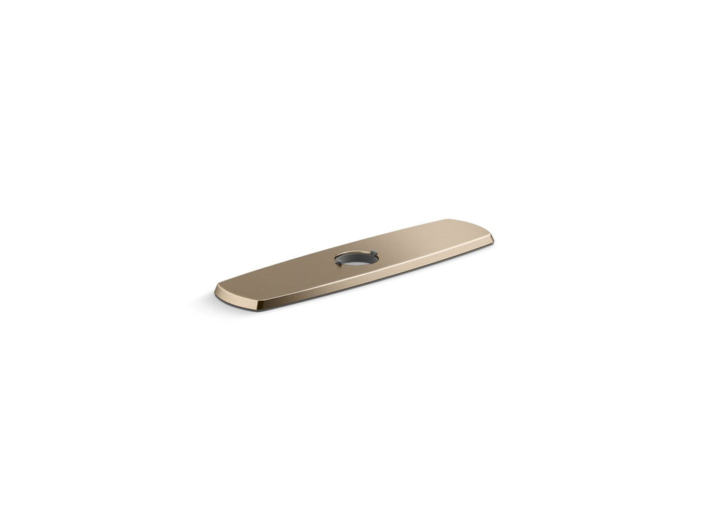 KOHLER K-22071-BV Graze Three-Hole Kitchen Faucet Escutcheon - Vibrant Brushed Bronze